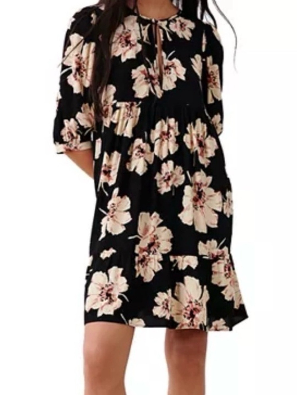 Ba&sh Lady Dress in Katia Black Floral Reversible Front to Back Size Small